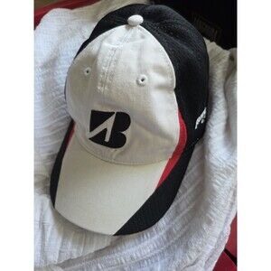 BRIDGESTONE GOLF B330-RX GOLF Mesh Hat Cap White Red Black Strapback Logo